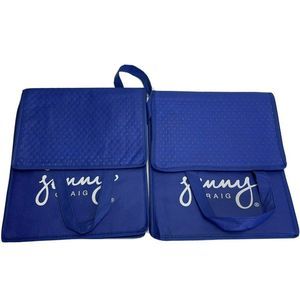 JENNY CRAIG Blue Delivery Grocery Food Insulated Cooler Shopper Bag Zipper Pair